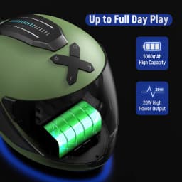 Lexin Bassbucket Portable Speaker Bluetooth with Motorcycle Helmet Concept Design, Multiple Devices Music Sharing Powerful Audio