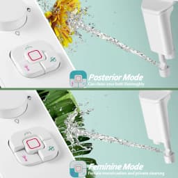 Samodra Toilet Bidet Shower Ultra-thin Bidet Toilet Seat Attachment Non-electric Bidet sprayer Dual Nozzles Frontal & Rear Wash
