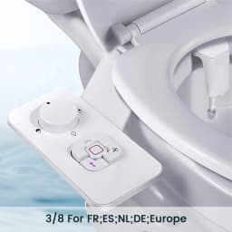 Samodra Toilet Bidet Shower Ultra-thin Bidet Toilet Seat Attachment Non-electric Bidet sprayer Dual Nozzles Frontal & Rear Wash