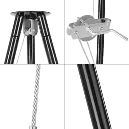 Hungarian Goulash Kettle, 10 Litres, Enamelled,151cm Telescopic Tripod Frame,Chain Height Adjustment, Soup Pot with Lid, Goulash