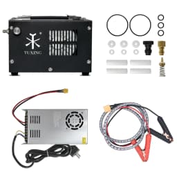 TUXING TXES061 4500Psi 300Bar 12V Portable PCP Air Compressor High Pressure Car Pump with Transformer Diving Inflator Tyres