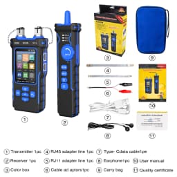 NOYAFA NF-8508 Cable Tracker LAN Optical Power Meter Tester LCD Display Measure Length Wiremap Network Cable Tester