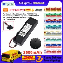 Li-ion Battery for Xiaomi Mijia Mi Robot Vacuum-Mop 2S /Mop P Sweeping and Cleaning Robot,18650 4S1P 14.4V 3500mAh STYTJ02YM