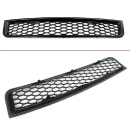 For Audi A4 B6 2002-05 Black RS Style Front Upper Lower Grill+Fog Light Grille A4B6 Honeycomb Mesh Middle Lower Net
