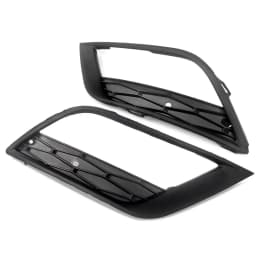 FOR 2012-2016 SEAT IBIZA FRONT BUMPER FOG LIGHT GRILLE COVER BLACK LEFT+RIGHT UK