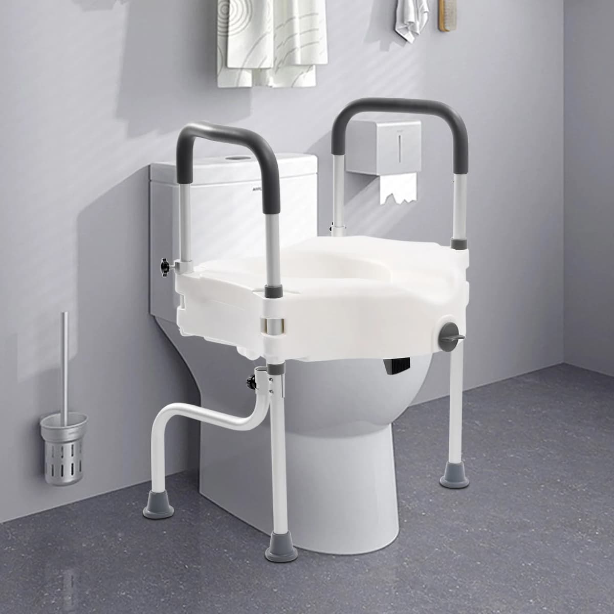 Mobility Toilet Standing Frame Disable Elderly Aid Support Height Adjustable