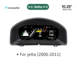 10.25'' Lcd Radio Instrument Paneel Cockpit For VW  Jetta 2006 7 8 9 10 11 years modify Auto Digital Dashboard Cluster
