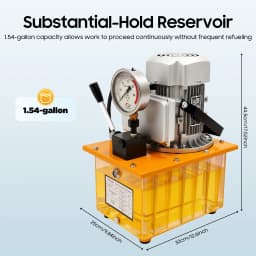 700Bar 7L Electric Driven Hydraulic Pump Single Acting Manual Valve Control 750W