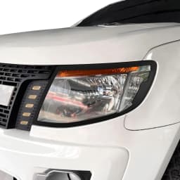 Car Accessories ABS Black Head Lights Cover Guard Lamp Hood Trim For Ford Ranger Wildtrak 2012-2014 T6 XLT XLS LIMITED WILDTRAK