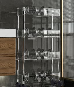 Slim Rolling Storage Cart, 3/4 Layers  9cm/12cm Organizer Mobile Shelving Unit for Kitchen Office Bathroom Laundry Narrow Places