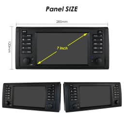 HiZPO 7inch Android13 Android Car Radio for BMW 5 Series E39 1996 M5 2000 X5 E53 Multimedia GPS Navi RDS DSP BT 4G CarPlay SWC