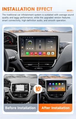 Hizpo 6115 Car Intelligent Systems For Peugeot 2008 208 2014 - 2018 Wireless CarPlay Android Auto No 2 din 2din DVD Multimedia