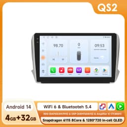 Hizpo 6115 Car Intelligent Systems For Peugeot 2008 208 2014 - 2018 Wireless CarPlay Android Auto No 2 din 2din DVD Multimedia