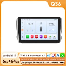 Hizpo 6115 Car Intelligent Systems For Peugeot 2008 208 2014 - 2018 Wireless CarPlay Android Auto No 2 din 2din DVD Multimedia