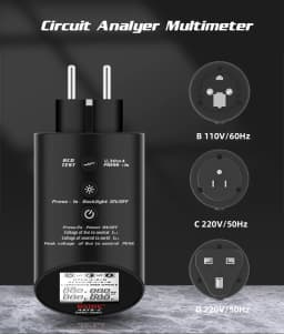 BSIDE ASTS Line Analyzer Professional Socket Tester Socket Checker Electrician Polar Phase Wiring Cable Status RCD Check