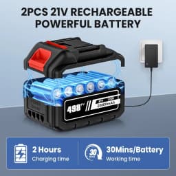 6-IN-1 Cordless High Pressure Car Washer Water Gun Home Garden Cleaning Washing Machine Gun Rechargeable Battery Pressure Washer
