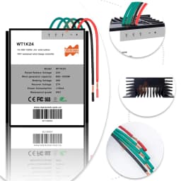 600W Wind PWM Controller 12 24V Auto DC Wind Power Charger For Wind Turbine Generator Regulator Windmill Water Proof IP67 System