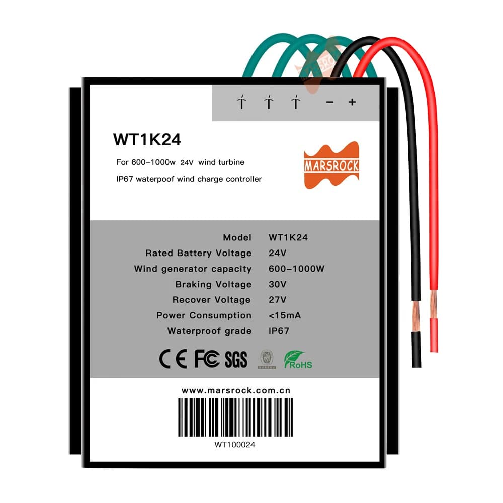600W Wind PWM Controller 12 24V Auto DC Wind Power Charger For Wind Turbine Generator Regulator Windmill Water Proof IP67 System