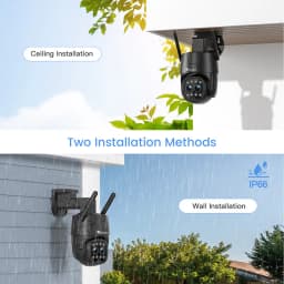 Ctronics Surveillance WiFi Camera Dual Lens Optical Zoom Outdoor 360 PTZ Security Camera Human Auto Tracking Color Night Vision