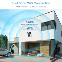 Ctronics Surveillance WiFi Camera Dual Lens Optical Zoom Outdoor 360 PTZ Security Camera Human Auto Tracking Color Night Vision