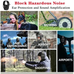 ZOHAN Electronic Shooting Ear Protection Sound Headphones Hearing Protecter Active Noise Reduction Hunting Tactical Earmuffs