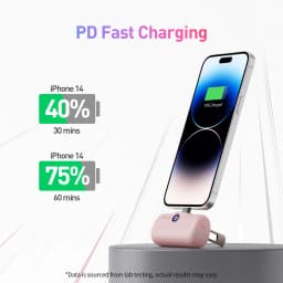 IWALK Capsule Power Bank Portable Fast Charging Stand Mobile Power Bank 5000mAh Compatible with iPhone 8-14 Lightning
