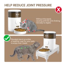 Elevated Cat Feeder Holder 95 mm 120 mm 145 mm Adjustable Height Cats Food Dispenser Bracket For Kitten Adult Cat Pet Supplies