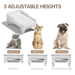 Elevated Cat Feeder Holder 95 mm 120 mm 145 mm Adjustable Height Cats Food Dispenser Bracket For Kitten Adult Cat Pet Supplies