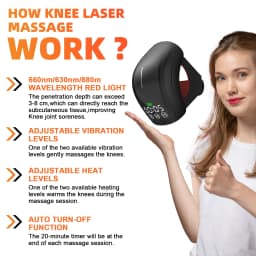 KTS Knee Laser Therapy Device Wireless Massager for Knee Pain Relief 70 Laser Diodes for Arthritis 2 Levels Heating Therapy