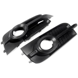 Pair For Audi A1 8X S-Line 2010-14 Honeycomb Front Bumper Fog Light Grille Cover