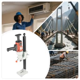 2200W Wet Diamond Concrete Core Drilling Pure Copper Motor Machine and Stand Press Drilling Rig Handhold Mashine 1200RPM