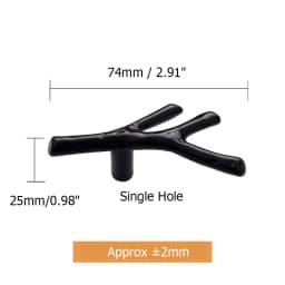 KAK 10pcs Tree Branch Furniture Handle 96mm 128mm Black Silver Bronze Kitchen Cabinet Handles Drawer Knobs Door Pulls Hardware