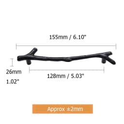 KAK 10pcs Tree Branch Furniture Handle 96mm 128mm Black Silver Bronze Kitchen Cabinet Handles Drawer Knobs Door Pulls Hardware
