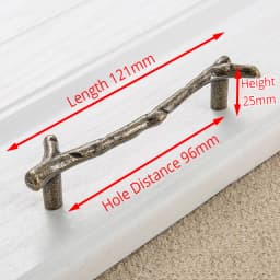 KAK 10pcs Tree Branch Furniture Handle 96mm 128mm Black Silver Bronze Kitchen Cabinet Handles Drawer Knobs Door Pulls Hardware
