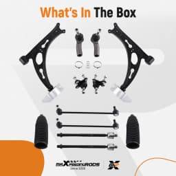 10-Pieces Suspension Control Arm Kit for Volkswagen Touran New Set Suspension Wishbone Front Tie Rod End
