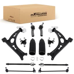10-Pieces Suspension Control Arm Kit for Volkswagen Touran New Set Suspension Wishbone Front Tie Rod End
