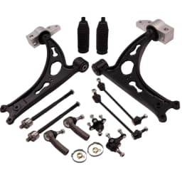 10-Pieces Suspension Control Arm Kit for Volkswagen Touran New Set Suspension Wishbone Front Tie Rod End