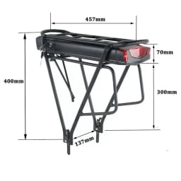 36V21AH Rear Rack Ebike Battery 52v 30ah Lithium Batteria 18650 21700 48V 14Ah for Electric Bicycle 250W 350W 500W 750W 1000W