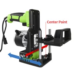 Allsome 2 in 1 Wood Trimming Machine Bracket Woodworking Slotting Machine Bracket Aluminum Alloy Wood Trimmer Router Support