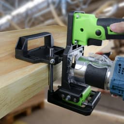 Allsome 2 in 1 Wood Trimming Machine Bracket Woodworking Slotting Machine Bracket Aluminum Alloy Wood Trimmer Router Support