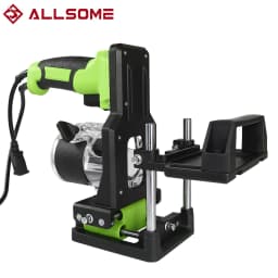 Allsome 2 in 1 Wood Trimming Machine Bracket Woodworking Slotting Machine Bracket Aluminum Alloy Wood Trimmer Router Support