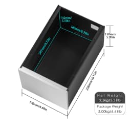 Nobsound HiFi Amplifier Housing Aluminum Chassis Amplifier Enclosure DIY PSU Metal Case