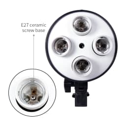 SH Four Lamp Base Socket Light Lamp Bulb Holder E27 Adapter For Photo Video Studio Softbox Soft box Kit Photography