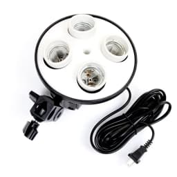 SH Four Lamp Base Socket Light Lamp Bulb Holder E27 Adapter For Photo Video Studio Softbox Soft box Kit Photography