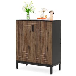 TRIBESIGNS WAY TO ORIGIN Shoe Cabinet, 20 Pairs Modern Shoe Storage Cabinet with Doors, 6-Tier Freestanding Shoe Organizer Rack