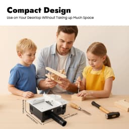 Mini Desktop Table Saw with 4 Saw Blades, 7 Speed Adjustable Small Cutting Machine 5000RPM for PCB/Stick/Acrylic/Veneer Cutting