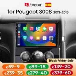Junsun Android 13 Radio Autoradio For Peugeot 3008 2009 2010-2015 Car Intelligent Systems for Apple Carplay GPS RDS Spain Screen