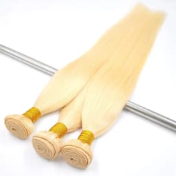 20 22 24 Inch 613 Blonde Straight Human Hair Bundles Can Be Dyed Brazilian Top Quality Raw Bundles Human Hair 3 Days Delivery