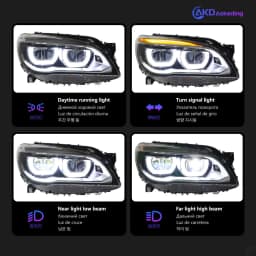 AKD Car Styling Lamp for BMW 7 Series F01 F02 Headlights 2008-2015 740i 730i 735i LED Headlight Projector Lens DRL Automotive Accessories