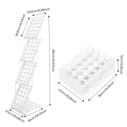 Foldable Magazine Rack with 4 Pockets A4 Brochure Holder Portable Display Stand for Exhibition And Trade Show